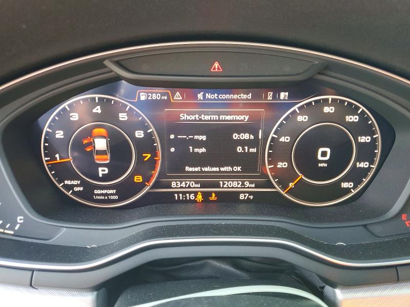 2019 Audi VIN WAUENAF42KA114101 COPART salvage auction — FRONT END, Fl - Cert Of Title Slvg Rebuildable, sold $3,350 on 2026-07-22 (photo 9)