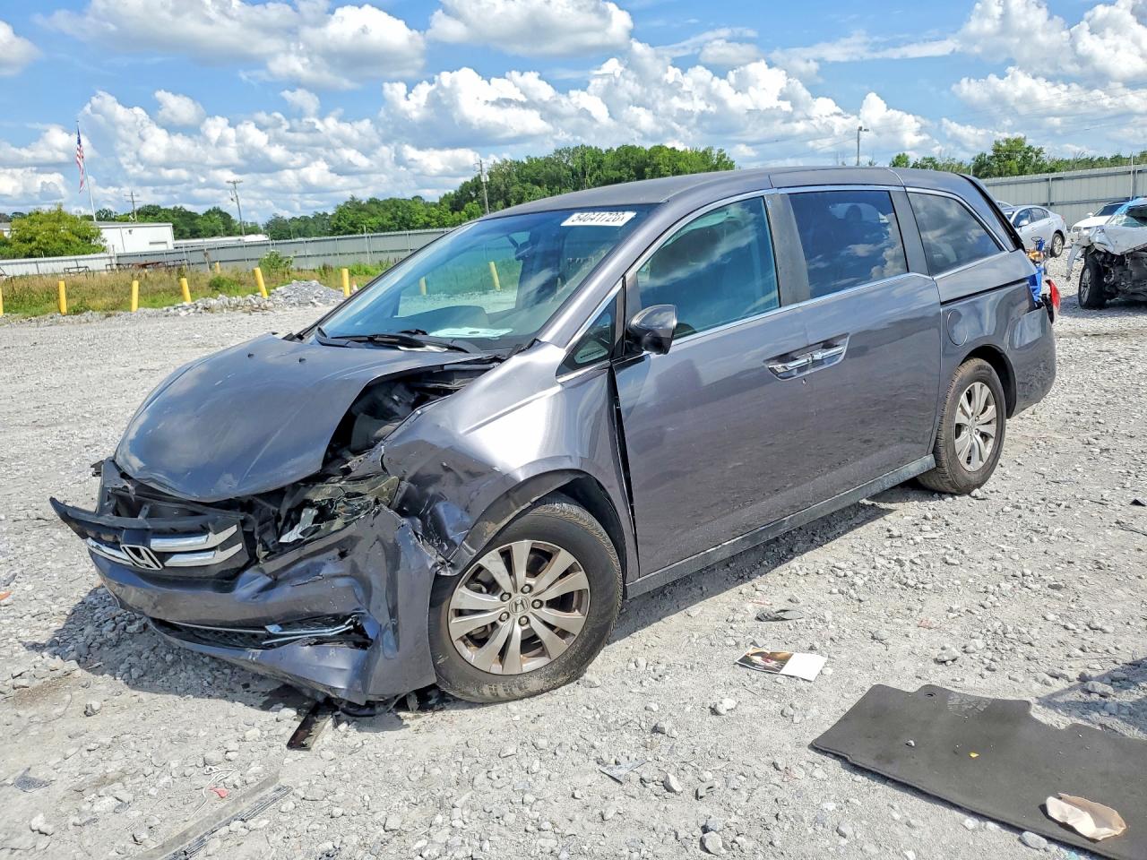2015 Honda Odyssey VIN 5FNRL5H49FB049906 COPART salvage auction — Front End, AL - CERT OF TITLE-SALVAGE TITLE, sold $750 on 2026-06-25 (photo 1)