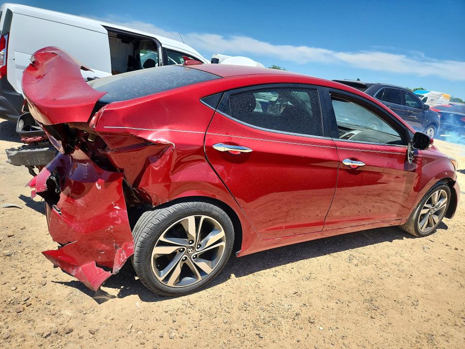 2016 Hyundai VIN KMHDH4AE1GU599078 COPART salvage auction — REAR END, Tx - Salvage Vehicle Title, sold $650 on 2026-07-16 (photo 3)
