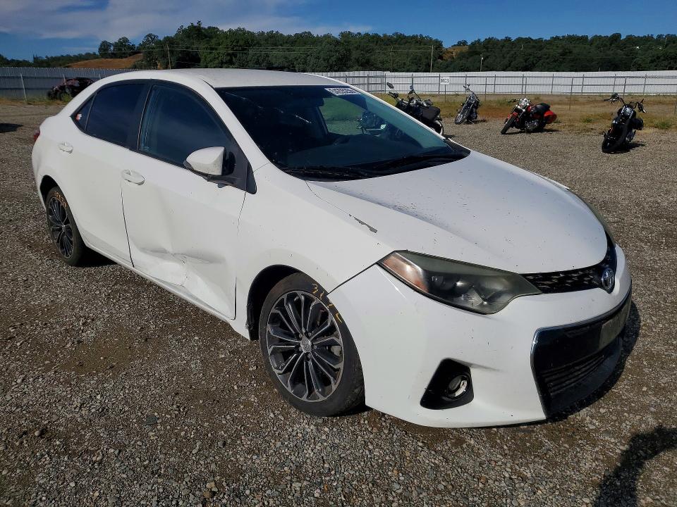 2016 Toyota Corolla VIN 5YFBURHE1GP556870 COPART salvage auction — FRONT END, Ca - Salvage Certificate, sold $1,700 on 2026-07-24 (photo 4)