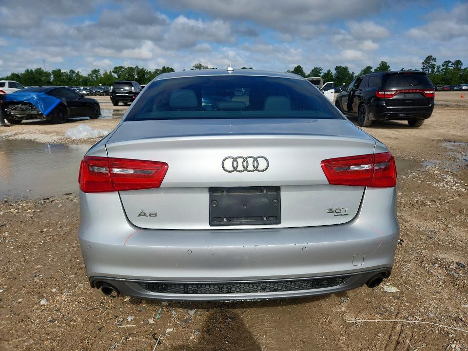 2013 Audi A6 VIN WAUHGAFC9DN083245 COPART salvage auction — FRONT END, Tx - Salvage Vehicle Title, sold $400 on 2026-07-02 (photo 6)