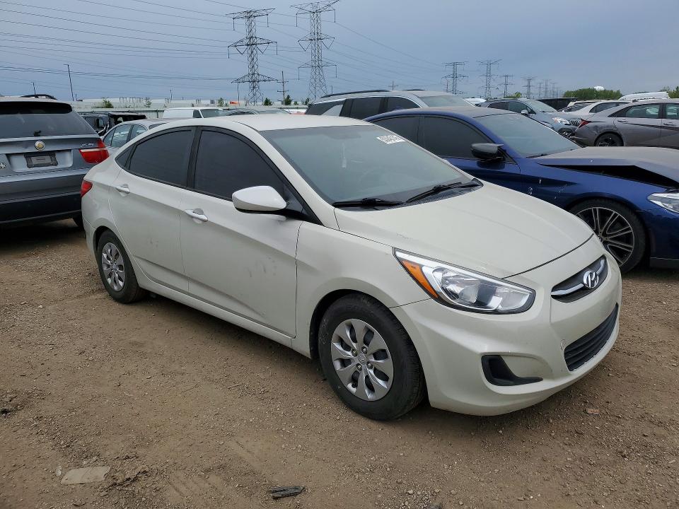 2017 Hyundai Accent VIN KMHCT4AE0HU233608 COPART salvage auction — FRONT END, Il - Salvage Certificate, sold $875 on 2026-07-28 (photo 4)