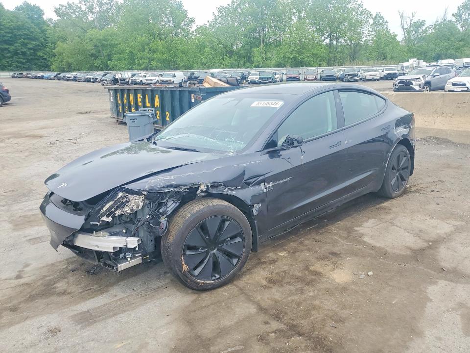 2025 Tesla Model 3 VIN 5YJ3E1EB0SF073629 COPART salvage auction — FRONT END, Salvage Title, sold $9,500 on 2026-07-09 (photo 1)