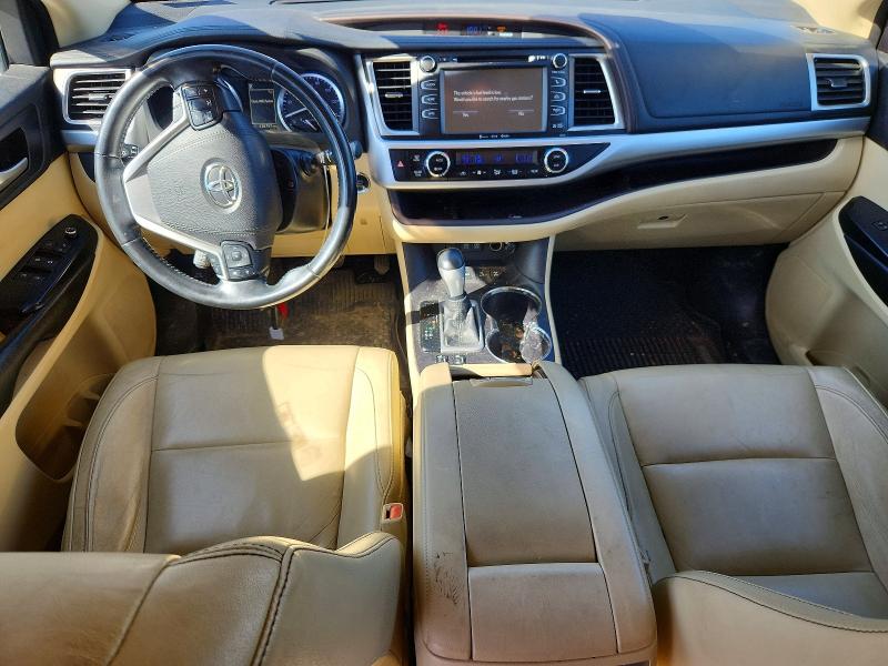 2018 Toyota Highlander VIN 5TDJZRFH2JS851520 COPART salvage auction — FRONT END, Oh - Cert Of Title-Salvage, sold $12,200 on 2026-07-24 (photo 8)
