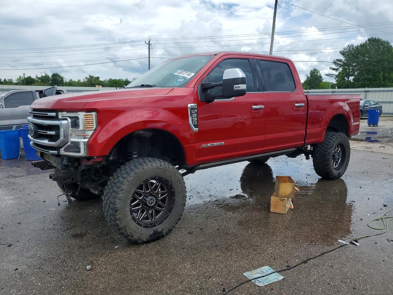 2020 Ford F-250 Super Duty VIN 1FT8W2BT7LEE43421 COPART salvage auction — Front End, AL - CERT OF TITLE-SALVAGE TITLE, sold $22,100 on 2026-07-02 (photo 1)