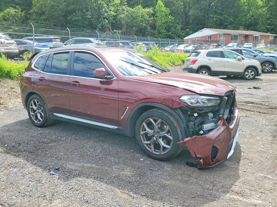 2022 BMW X3 VIN 5UX53DP03N9L62156 COPART salvage auction — REAR END, Md - Cert Of Salvage > 75% Damage, sold $5,600 on 2026-07-02 (photo 4)