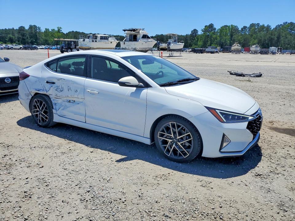 2020 Hyundai Elantra VIN KMHD04LB2LU056357 COPART salvage auction — SIDE, Nc - Salvage Certificate Of Title, sold $2,100 on 2026-07-27 (photo 4)