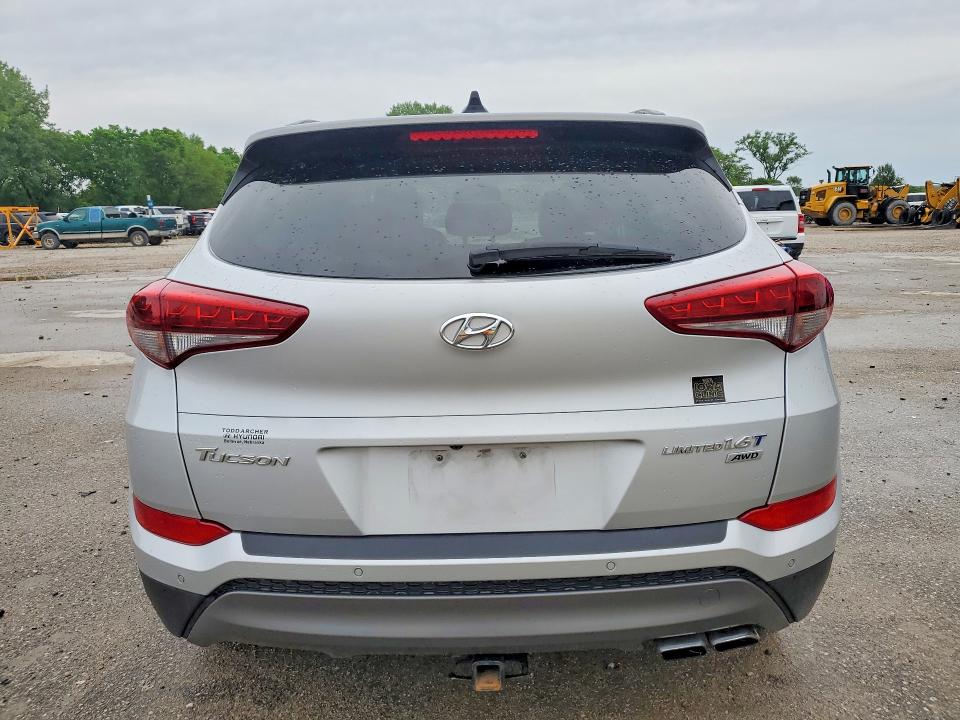 2016 Hyundai Tucson VIN KM8J3CA2XGU088437 COPART salvage auction — HAIL, Ia - Cert Of Title-Salvage Title, sold $5,600 on 2026-07-24 (photo 6)