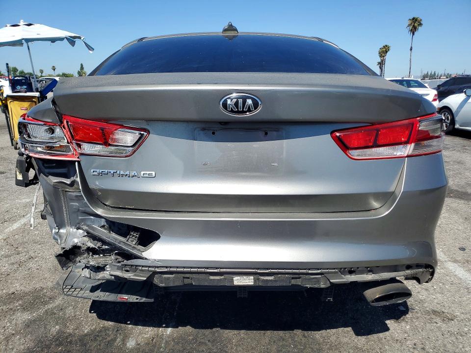 2016 Kia Optima VIN 5XXGT4L32GG105960 COPART salvage auction — REAR END, Ca - Salvage Certificate, sold $700 on 2026-07-21 (photo 6)