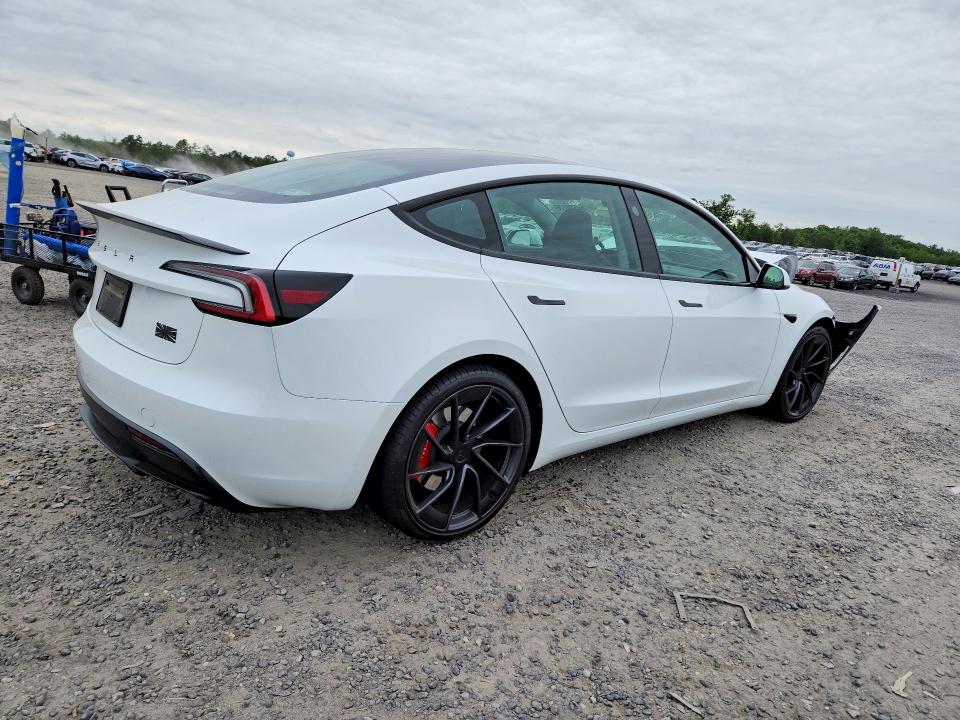 2026 Tesla Model 3 VIN 5YJ3E1ET8TF161628 COPART salvage auction — FRONT END, Va - Cert Of Title - Salvage, sold $22,700 on 2026-07-08 (photo 3)