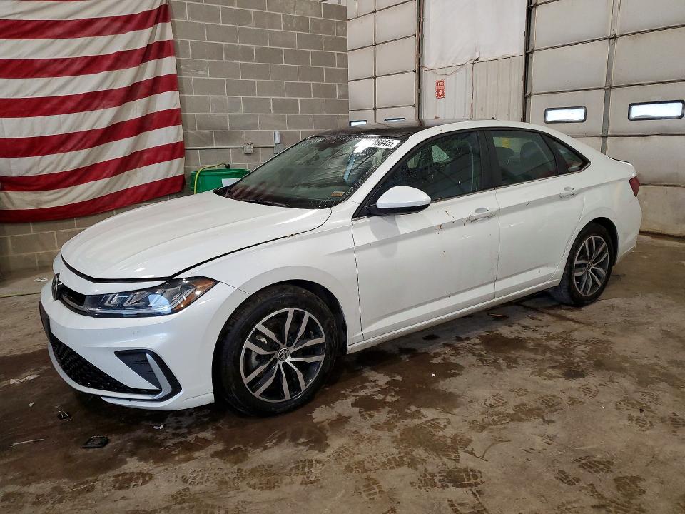 2025 Volkswagen Jetta VIN 3VW7X7BU6SM037456 COPART salvage auction — HAIL, Mo - Salvage Certificate Of Title, sold $9,100 on 2026-07-28 (photo 1)