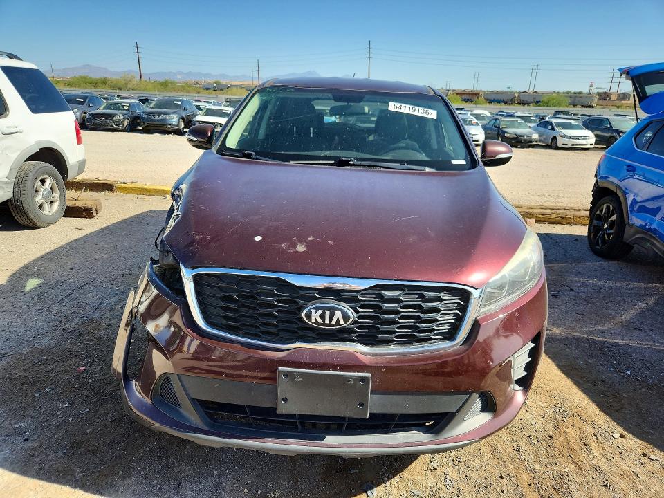 2019 Kia Sorento VIN 5XYPGDA39KG497704 COPART salvage auction — FRONT END, Id - Salvage Certificate Of Title, sold $2,400 on 2026-07-17 (photo 5)