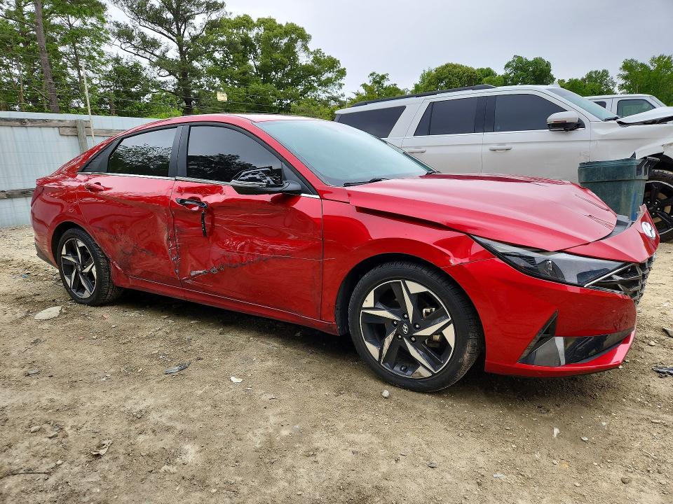 2021 Hyundai Elantra VIN 5NPLN4AG0MH043618 COPART salvage auction — FRONT END, De - Salvage Certificate, sold $3,800 on 2026-07-07 (photo 4)