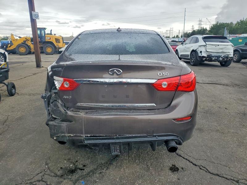 2017 Infiniti Q50 VIN JN1EV7AR6HM840580 COPART salvage auction — REAR END, Co - Public - Salvage Title, sold $750 on 2026-07-30 (photo 6)