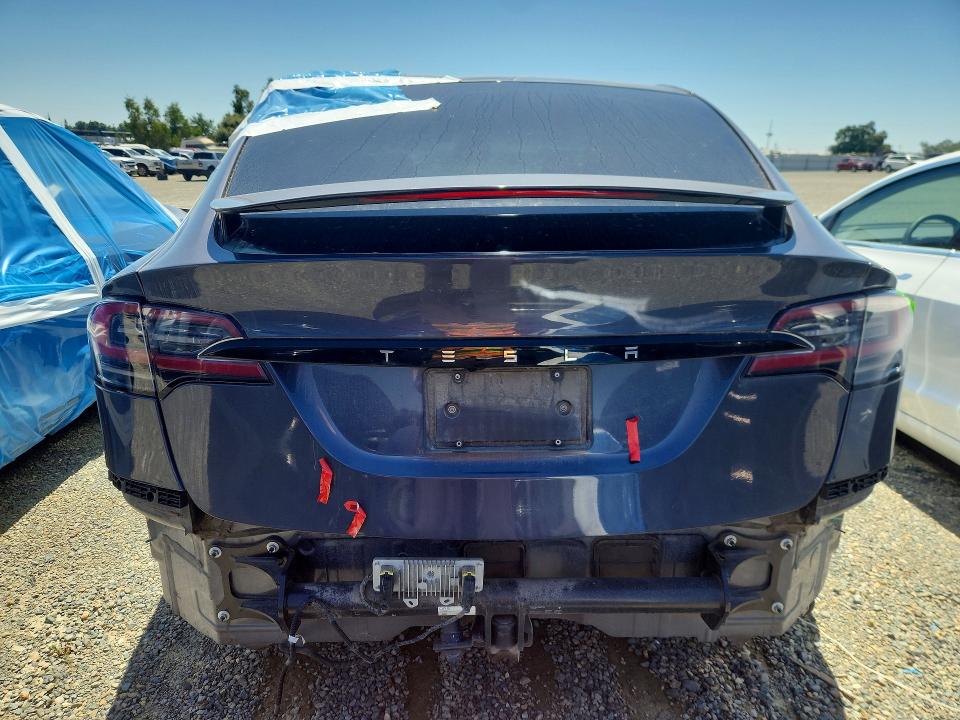 2023 Tesla Model x VIN 7SAXCAE57PF392831 COPART salvage auction — REAR END, Ca - Salvage Certificate, sold $12,100 on 2026-07-30 (photo 6)
