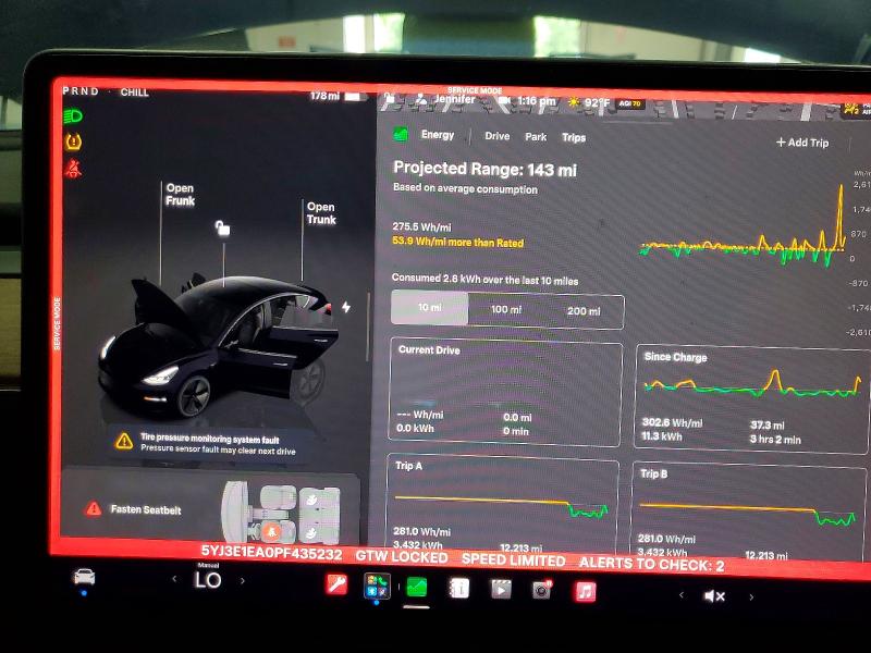 2023 Tesla Model 3 VIN 5YJ3E1EA0PF435232 COPART salvage auction — FRONT END, Va - Cert Of Title - Salvage, sold $8,600 on 2026-07-10 (photo 9)