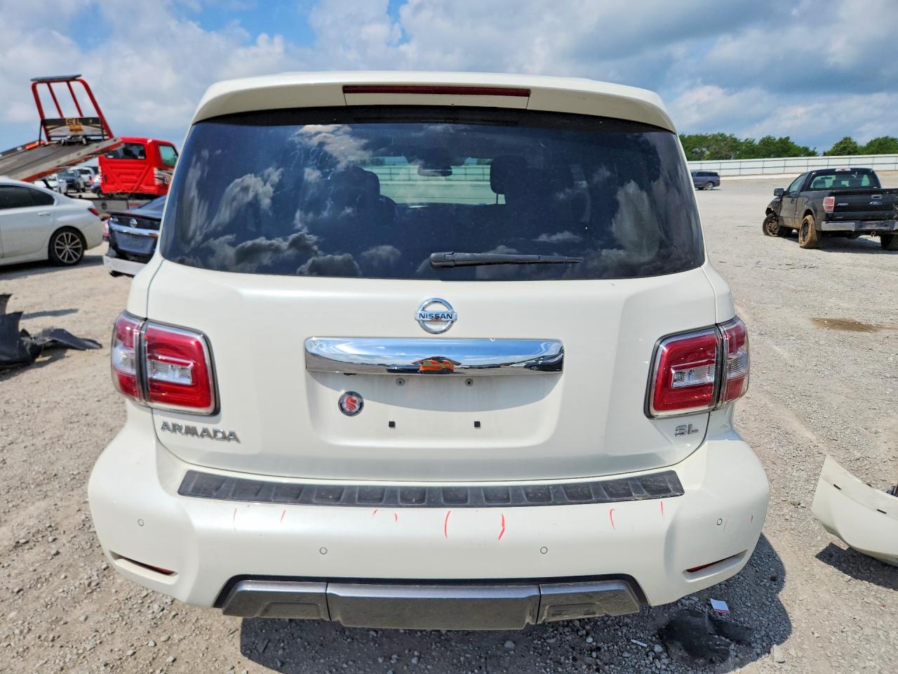 2019 Nissan Armada VIN JN8AY2NC0K9580493 COPART salvage auction — Front End, KY - CERT OF TITLE-SALVAGE, sold $10,300 on 2026-07-09 (photo 6)