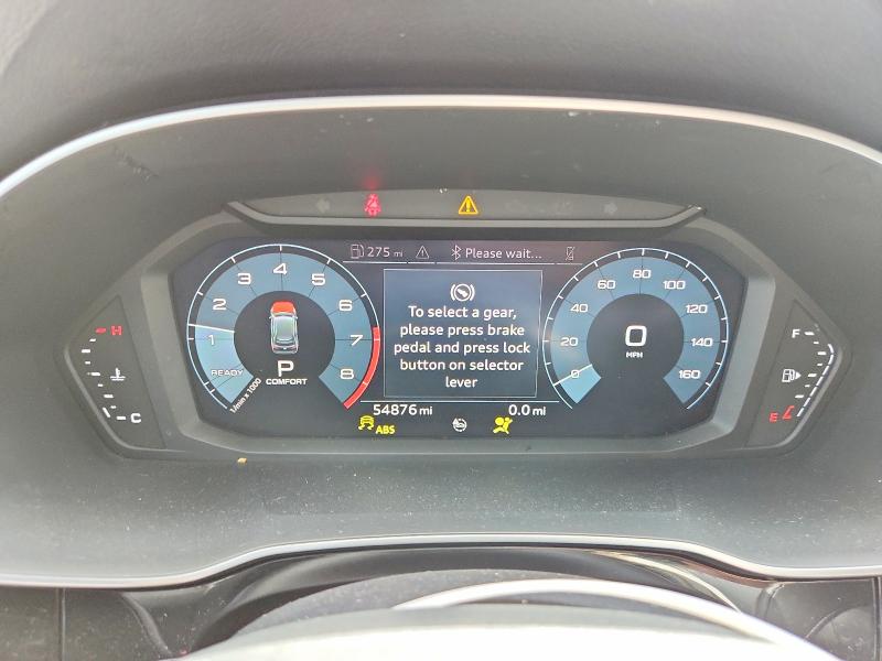 2020 Audi Q3 VIN WA1AECF33L1103740 COPART salvage auction — FRONT END, Il - Salvage Certificate, sold $6,600 on 2026-07-21 (photo 9)