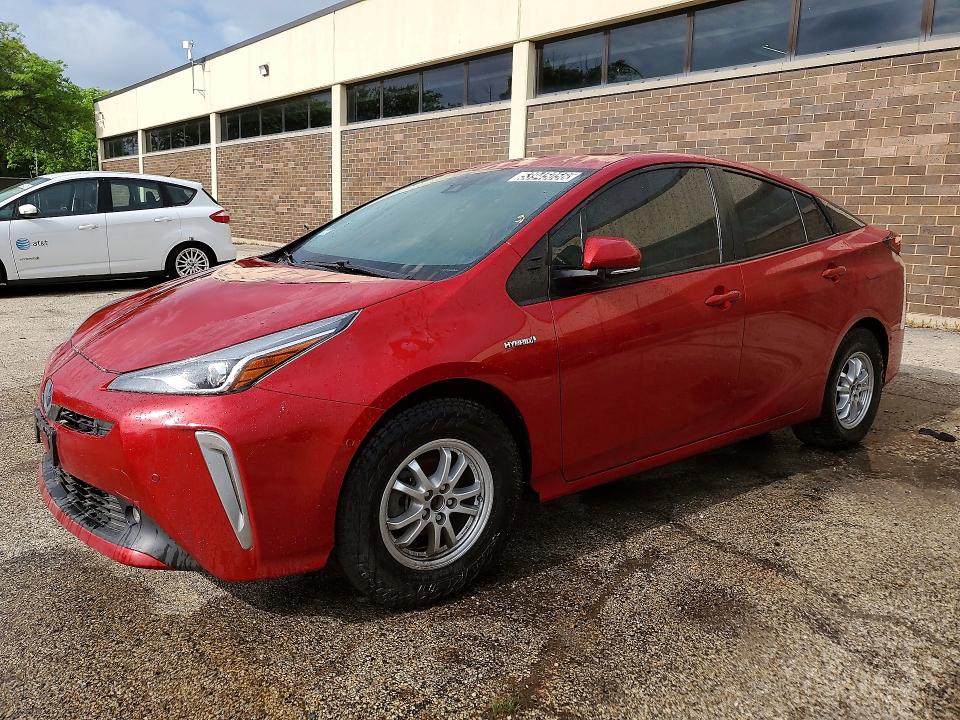 2021 Toyota Prius VIN JTDL9MFU8M3026290 COPART salvage auction — MINOR DENT/SCRATCHES, IL - CERTIFICATE OF TITLE, sold $10,800 on 2026-07-07 (photo 1)
