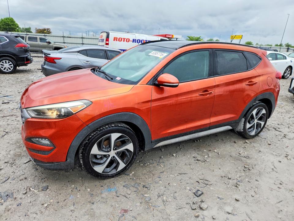 2017 Hyundai Tucson VIN KM8J33A28HU557350 COPART salvage auction — FRONT END, Il - Salvage Certificate, sold $3,500 on 2026-07-29 (photo 1)