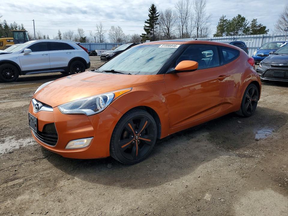 2012 Hyundai Veloster VIN KMHTC6AD8CU072632 COPART salvage auction — SIDE, On - Permit No Brand - Unfit, sold $1,250 on 2026-07-07 (photo 1)