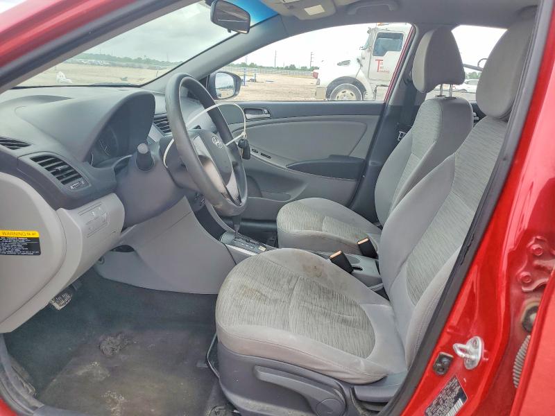 2016 Hyundai Accent VIN KMHCT4AEXGU073753 COPART salvage auction — FRONT END, Tx - Salvage Vehicle Title, sold $800 on 2026-07-30 (photo 7)