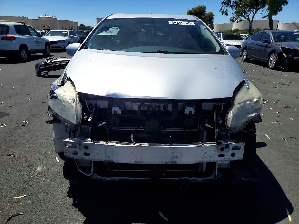 2012 Toyota Prius plug-in VIN JTDKN3DP3C3030132 COPART salvage auction — FRONT END, CA - SALVAGE CERTIFICATE, sold $4,400 on 2026-07-27 (photo 5)