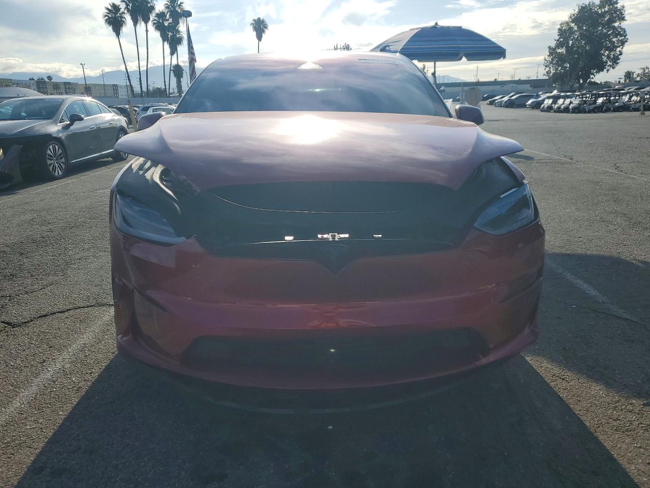 2024 Tesla Model X VIN 7SAXCAE59RF442017 COPART salvage auction — Front End, CA - SALVAGE CERTIFICATE, sold $32,000 on 2026-06-26 (photo 5)