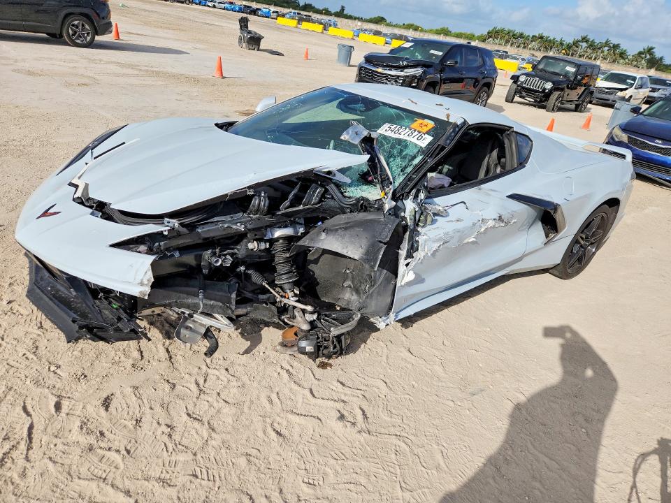 2024 Chevrolet Corvette stingray VIN 1G1YA2D48R5117102 COPART salvage auction — FRONT END, Fl - Cert Of Title Slvg Rebuildable, sold $18,900 on 2026-07-08 (photo 1)