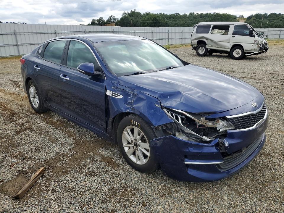 2018 Kia Optima VIN 5XXGT4L35JG191532 COPART salvage auction — FRONT END, Ca - Salvage Certificate, sold $1,650 on 2026-07-06 (photo 4)