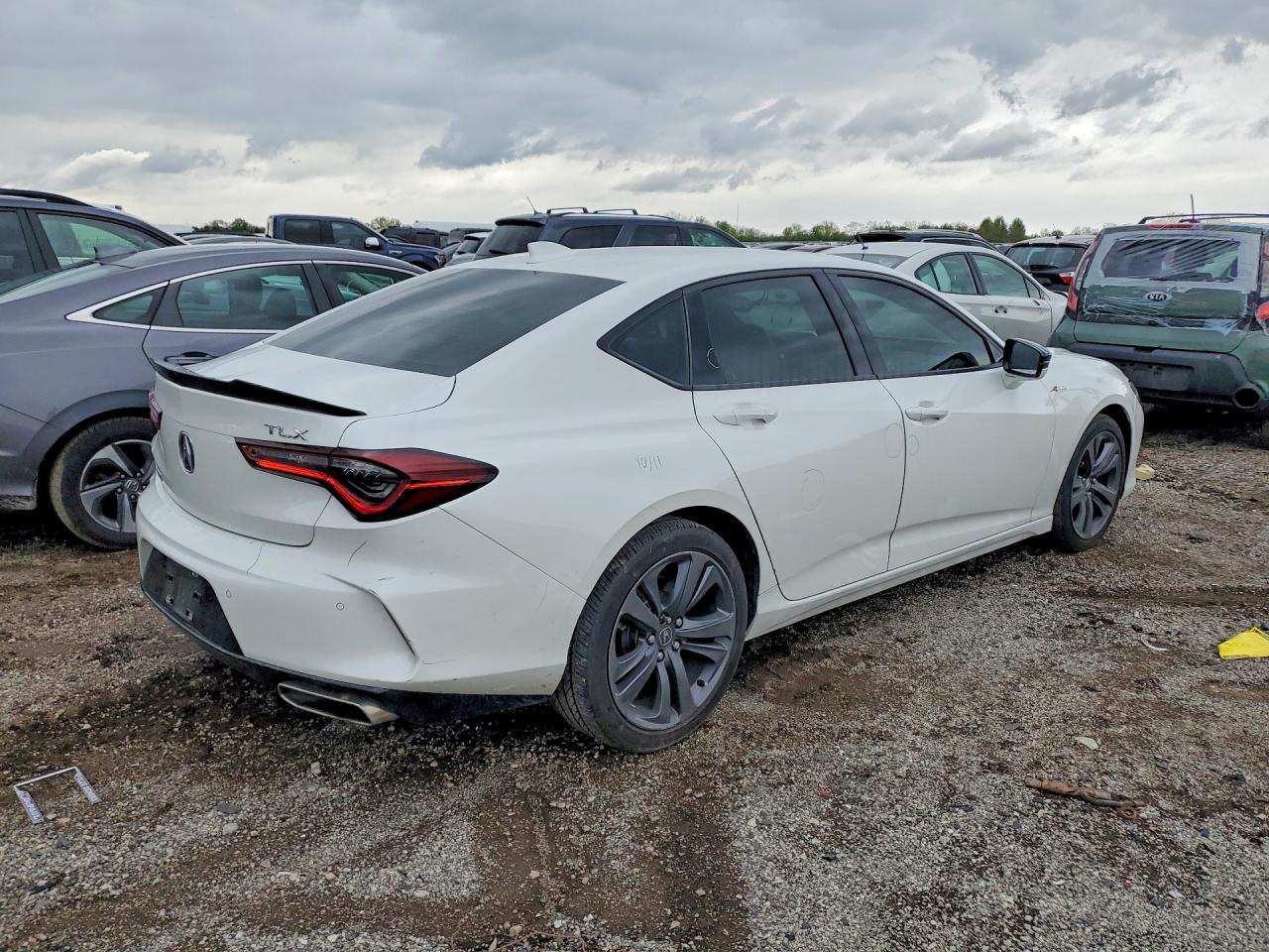 2023 Acura TLX VIN 19UUB5F50PA006723 COPART salvage auction — Side, WV - SALVAGE CERTIFICATE, sold $16,700 on 2026-06-25 (photo 3)