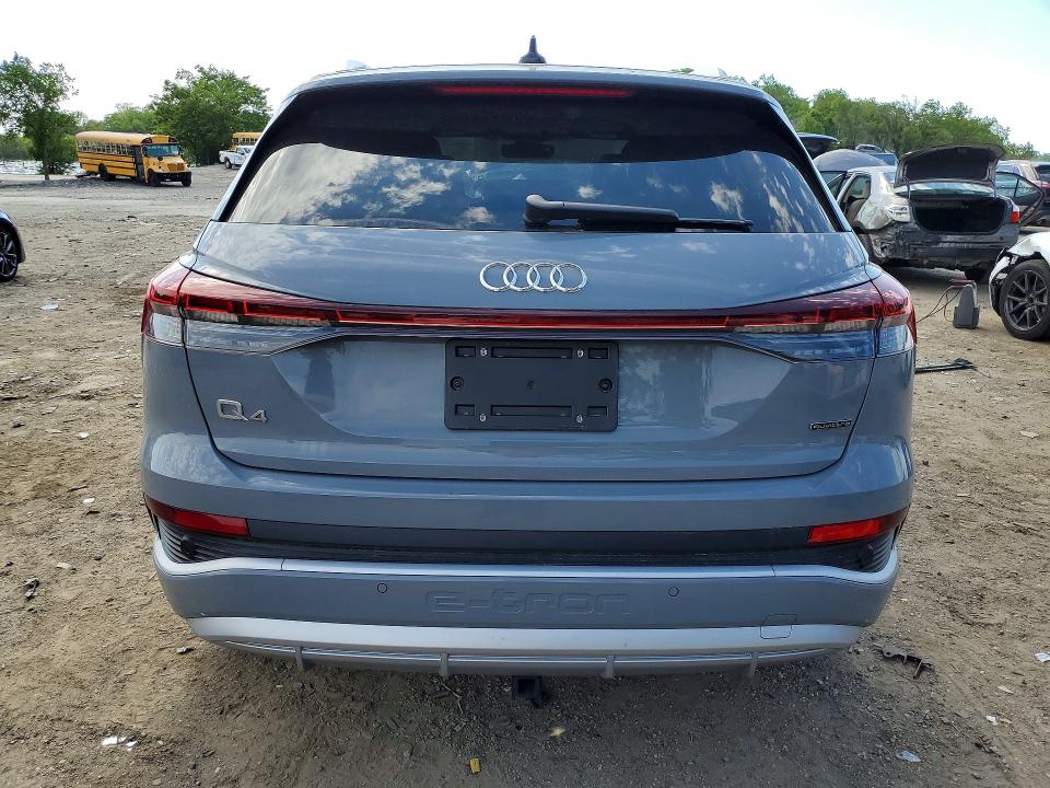 2025 Audi Q4 e-tron VIN WA1LUBFZ6SP065300 COPART salvage auction — FRONT END, Md - Cert Of Salvage < 75% Damage, sold $12,300 on 2026-07-30 (photo 6)