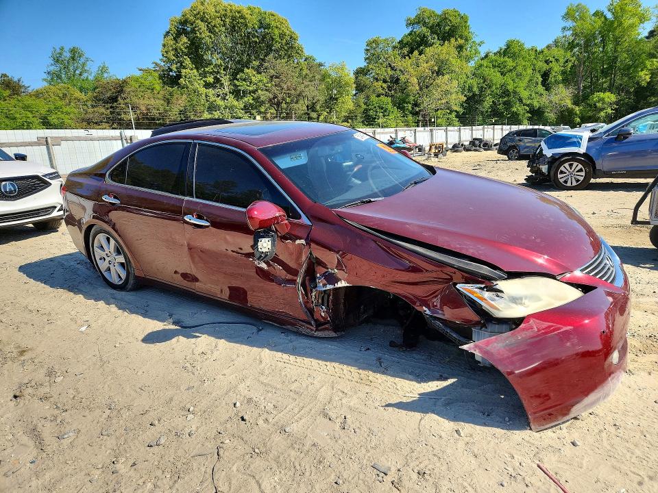 2007 Lexus Es 350 VIN JTHBJ46GX72132102 COPART salvage auction — FRONT END, MD - CERT OF SALVAGE > 75% DAMAGE (P), sold $300 on 2026-07-21 (photo 4)