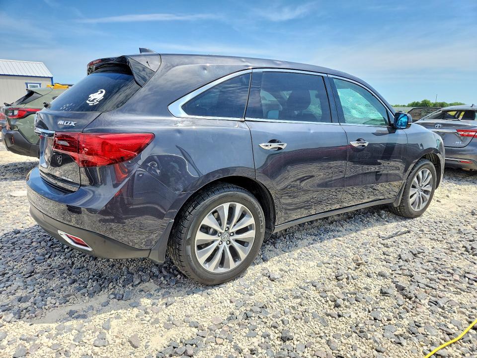 2016 Acura Mdx VIN 5FRYD4H66GB023963 COPART salvage auction — HAIL, Mo - Salvage Certificate Of Title, sold $6,000 on 2026-08-03 (photo 3)