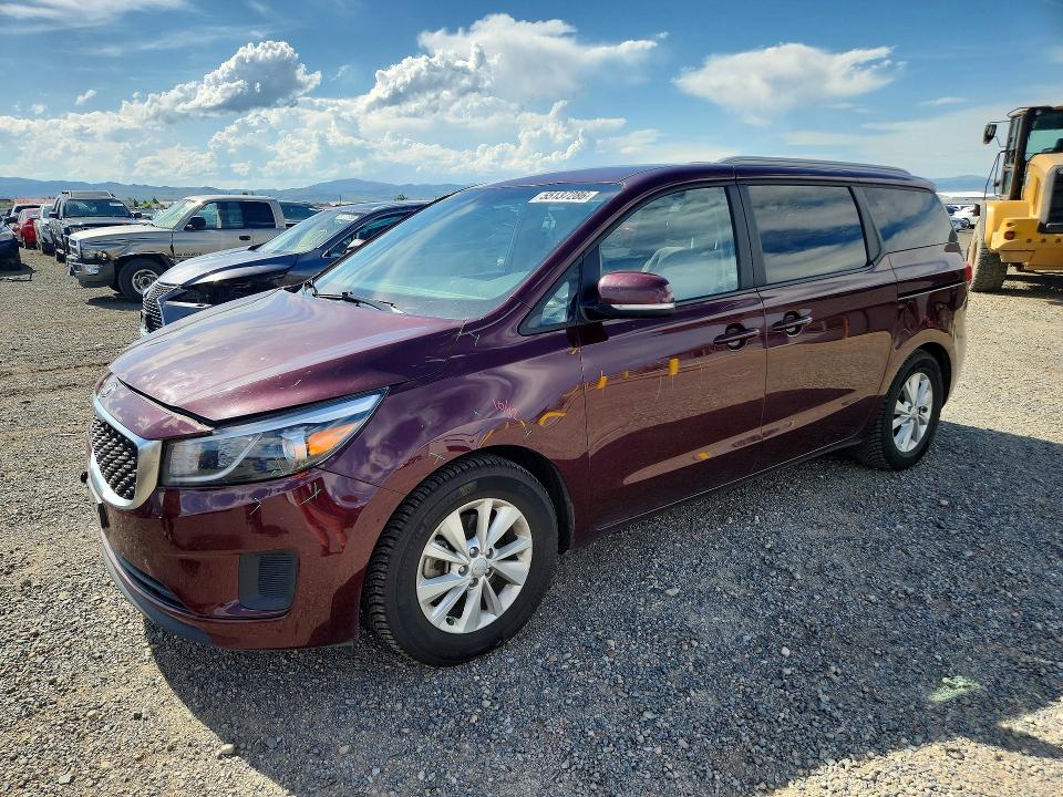 2015 Kia SEDONA VIN KNDMB5C18F6040054 COPART salvage auction — FRONT END, Mt - Salvage Certificate Of A Vehic, sold $1,050 on 2026-07-07 (photo 1)