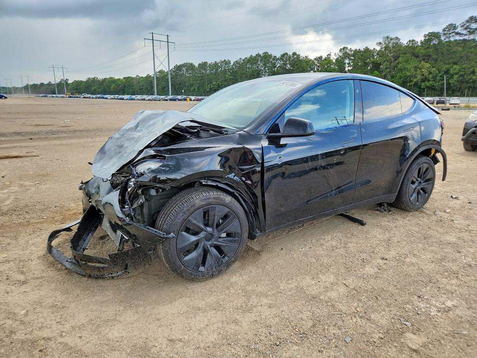 2025 Tesla Model y VIN 7SAYGDEE2SA367870 COPART salvage auction — FRONT END, La - Cert Of Title-Salvage, sold $7,400 on 2026-07-14 (photo 1)