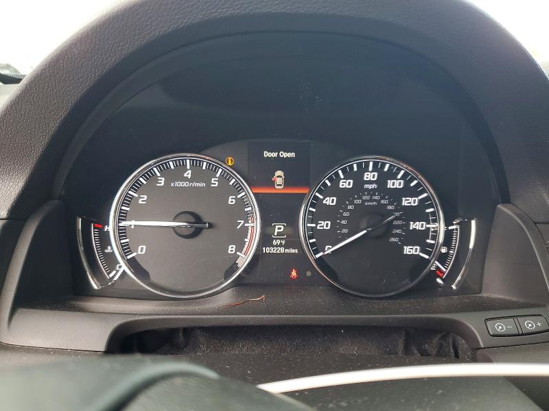 2015 Acura RLX VIN JH4KC1F95FC001601 COPART salvage auction — REAR END, Or - Salvage Title Certificate, sold $4,300 on 2026-07-06 (photo 9)