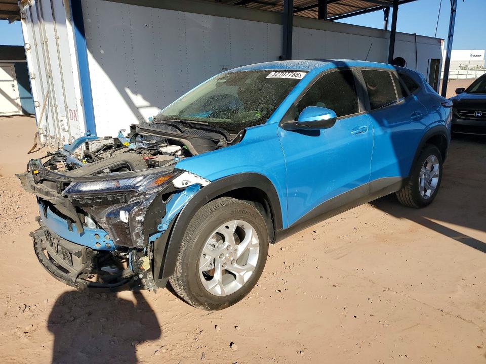 2025 Chevrolet VIN KL77LFEP0SC275963 COPART salvage auction — FRONT END, Az - Cert Of Title - Salvage, sold $4,900 on 2026-07-30 (photo 1)