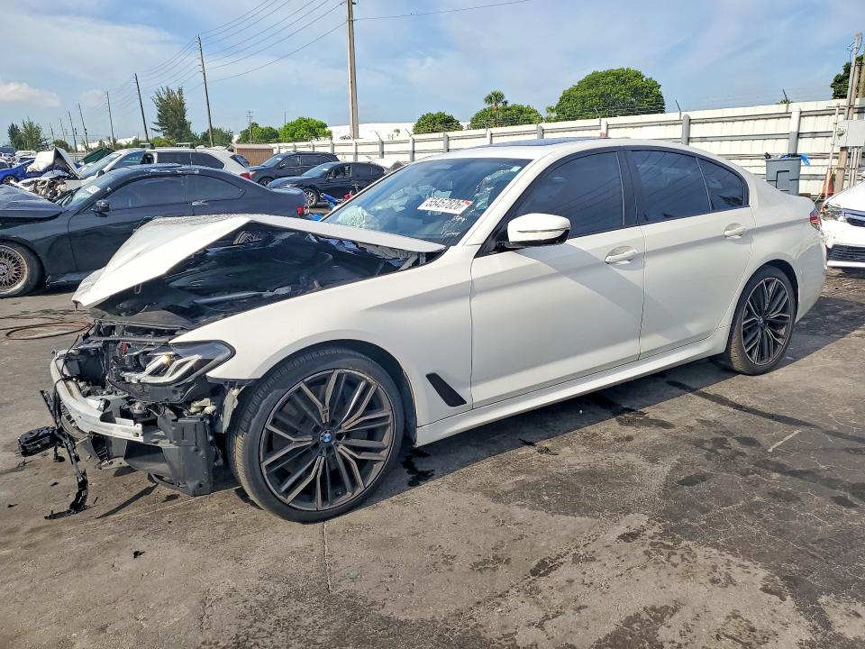 2021 BMW 5er VIN WBA53BJ06MWX35167 COPART salvage auction — FRONT END, Fl - Certificate Of Destruction, sold $12,100 on 2026-08-17 (photo 1)