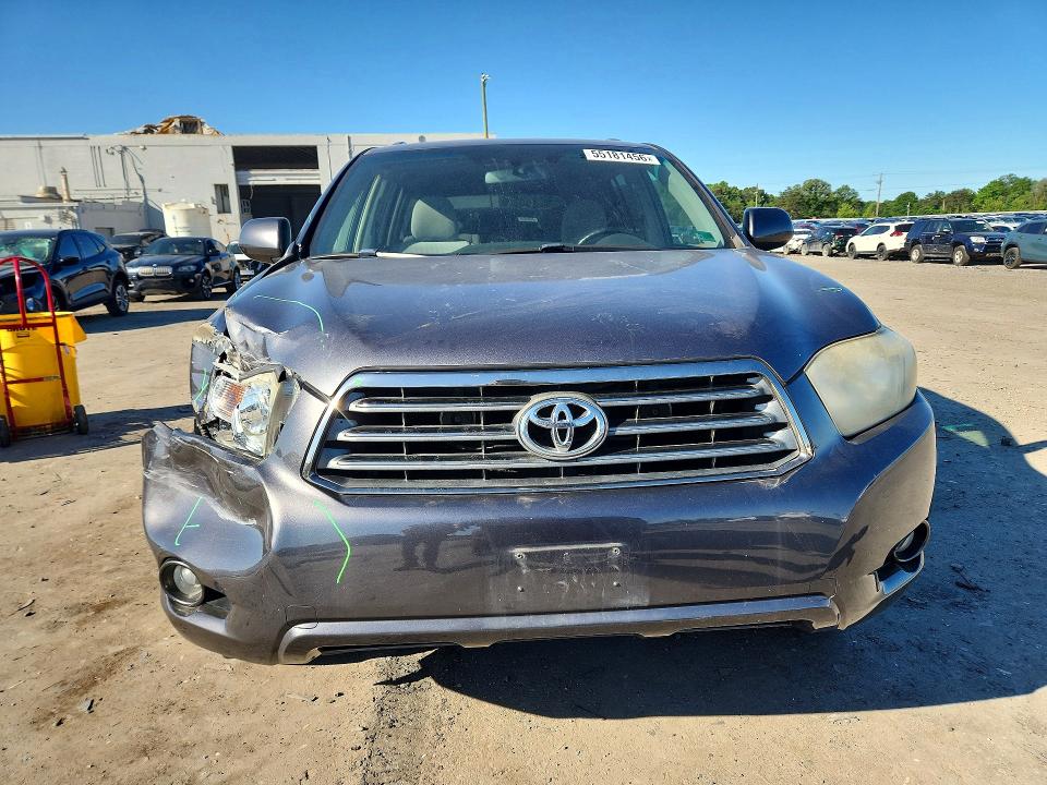 2008 Toyota Highlander VIN JTEES43A182101359 COPART salvage auction — FRONT END, VA - CERT OF TITLE - SALVAGE, sold $550 on 2026-07-22 (photo 5)