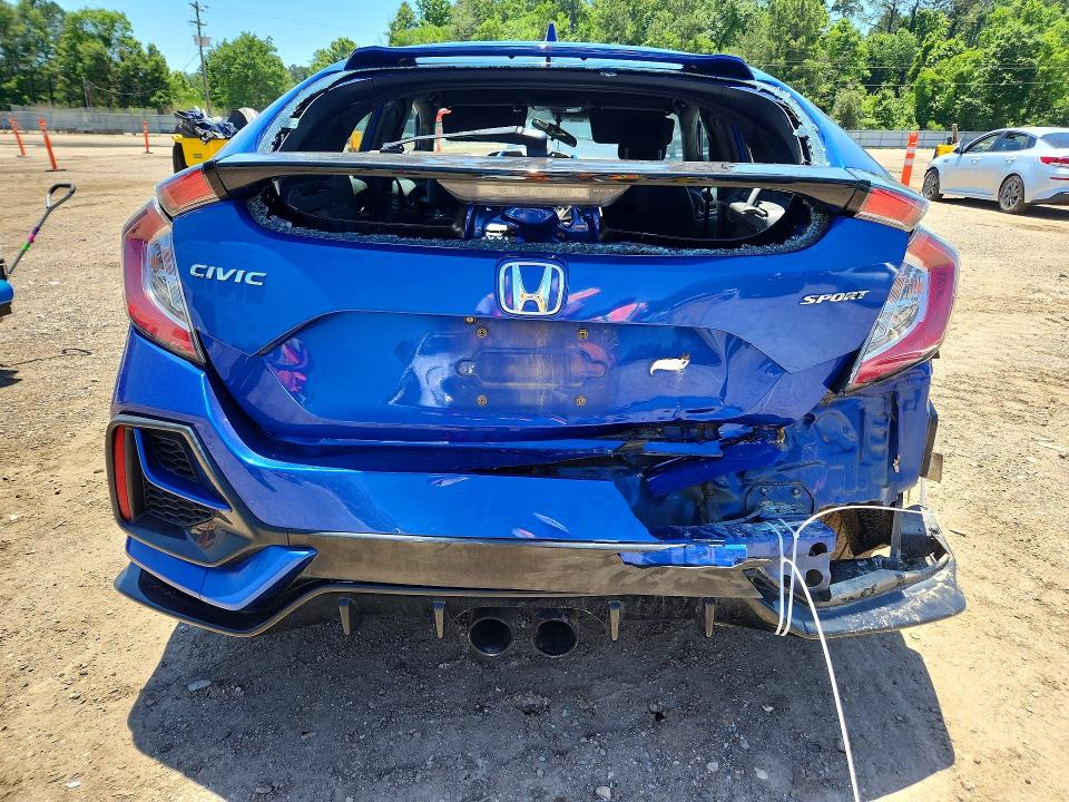 2020 Honda Civic VIN SHHFK7H42LU220426 COPART salvage auction — REAR END, La - Cert Of Title-Salvage, sold $125 on 2026-07-21 (photo 6)