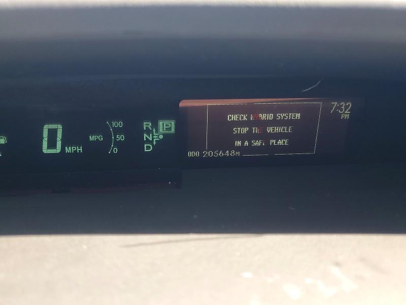 2012 Toyota Prius plug-in VIN JTDKN3DP3C3030132 COPART salvage auction — FRONT END, CA - SALVAGE CERTIFICATE, sold $4,400 on 2026-07-27 (photo 9)