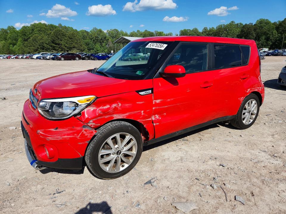 2018 Kia Soul VIN KNDJP3A51J7543944 COPART salvage auction — FRONT END, Va - Cert Of Title - Salvage, sold $2,550 on 2026-07-27 (photo 1)