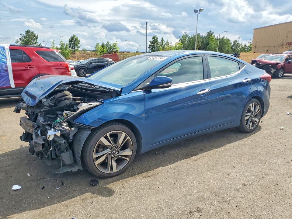 2014 Hyundai Elantra VIN KMHDH4AE6EU042549 COPART salvage auction — FRONT END, Sc - Cert Of Title-Salvage, sold $725 on 2026-07-24 (photo 1)