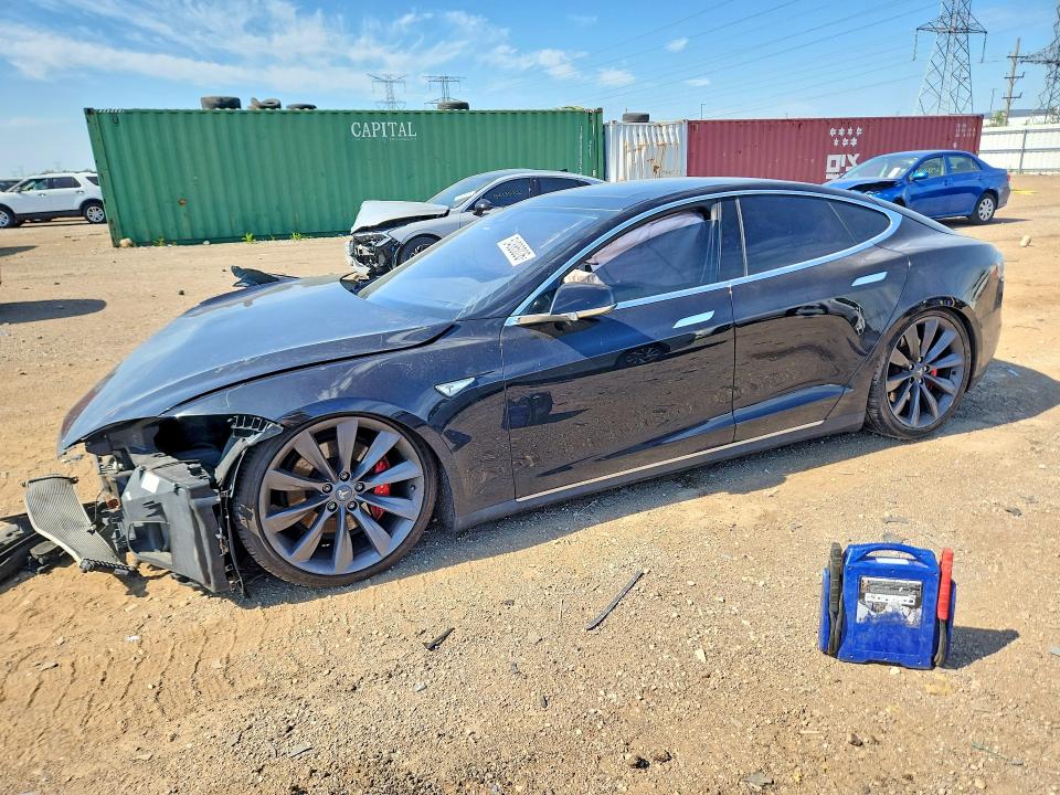 2015 Tesla VIN 5YJSA1E40FF112041 COPART salvage auction — FRONT END, Il - Salvage Certificate, sold $1,900 on 2026-07-21 (photo 1)