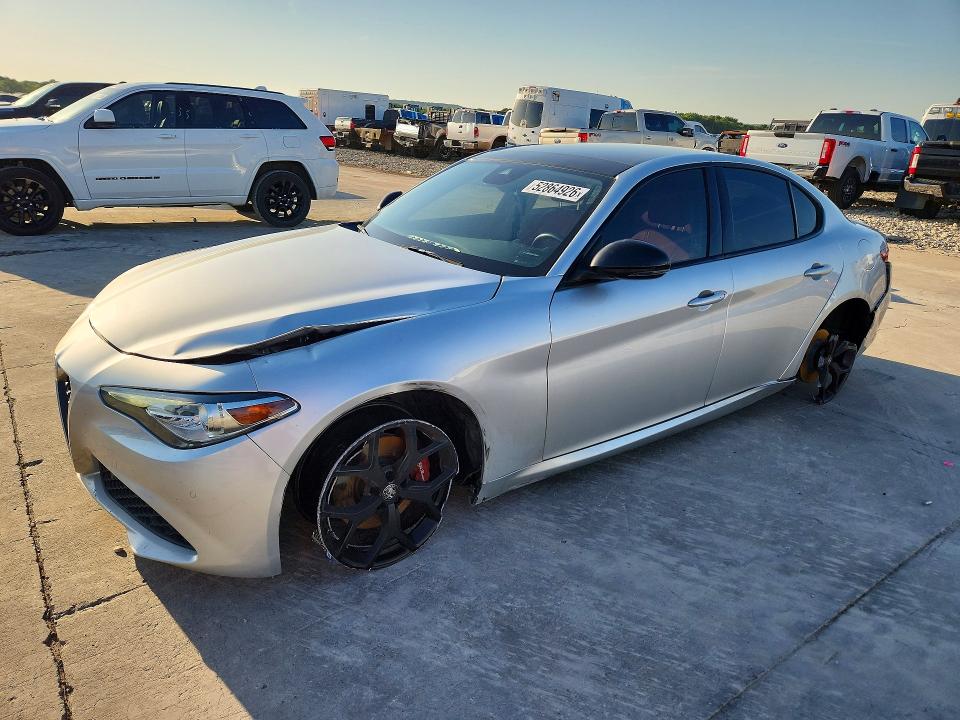 2021 Alfa romeo Giulia VIN ZARFAMBN0M7639733 COPART salvage auction — FRONT END, Tx - Certificate Of Title, sold $4,600 on 2026-07-23 (photo 1)