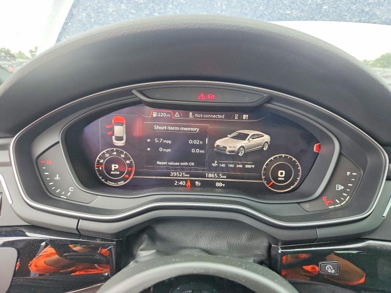 2019 Audi A5 VIN WAUENCF52KA023737 COPART salvage auction — UNDERCARRIAGE, Tx - Salvage Vehicle Title, sold $15,300 on 2026-07-17 (photo 9)