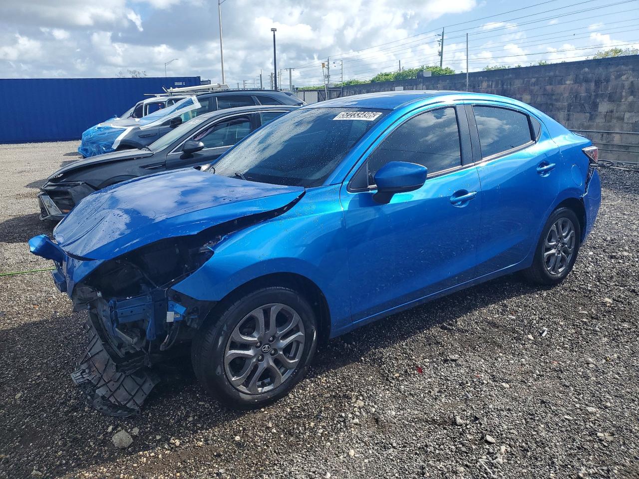 2020 Toyota Yaris VIN 3MYDLBYV0LY711682 COPART salvage auction — Front End, FL - CERT OF TITLE-REBUILT, sold $1,450 on 2026-07-07 (photo 1)