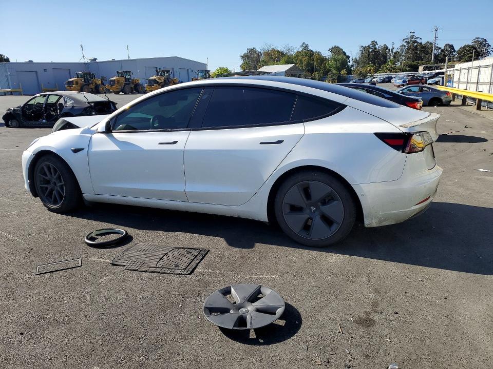 2021 Tesla Model 3 VIN 5YJ3E1EA6MF930613 COPART salvage auction — FRONT END, Ca - Salvage Certificate, sold $3,700 on 2026-07-15 (photo 2)