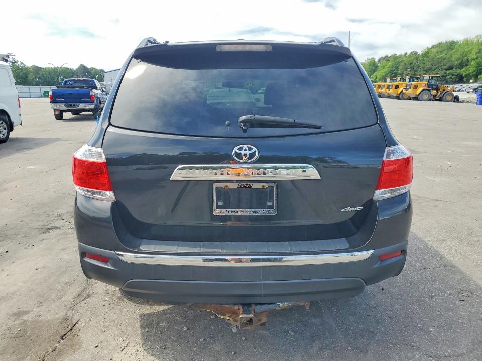 2012 Toyota Highlander VIN 5TDBK3EH6CS169430 COPART salvage auction — REAR END, Nc - Dealer Only Clean Title, sold $6,200 on 2026-07-02 (photo 6)
